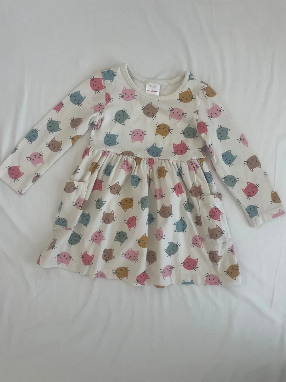 Hanna Andersson Cat Print Dress with Pockets 3T (EUC)